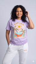 Camiseta Básica Morada 100% Algodón - Flera Bloom