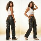 Pantalón Cuerina Negro vista 3